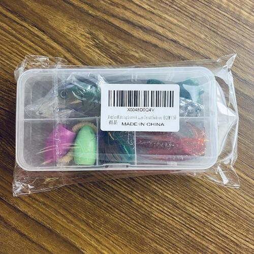 Pezlun Fishing Lures Kit Tackle Box Soft/Hard Bait for Bass Trout Salmon 20pcs