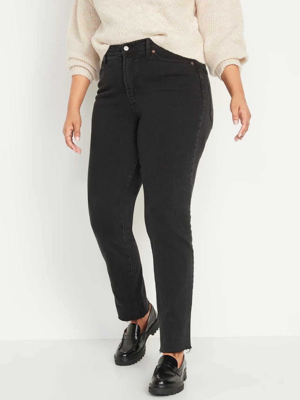 Old Navy women's High-Waisted OG Straight Cut-Off Ankle Jeans