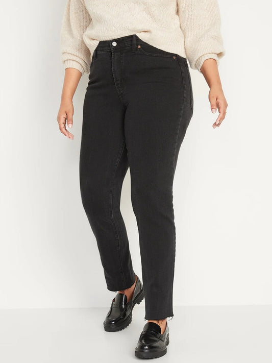Old Navy women's High-Waisted OG Straight Cut-Off Ankle Jeans