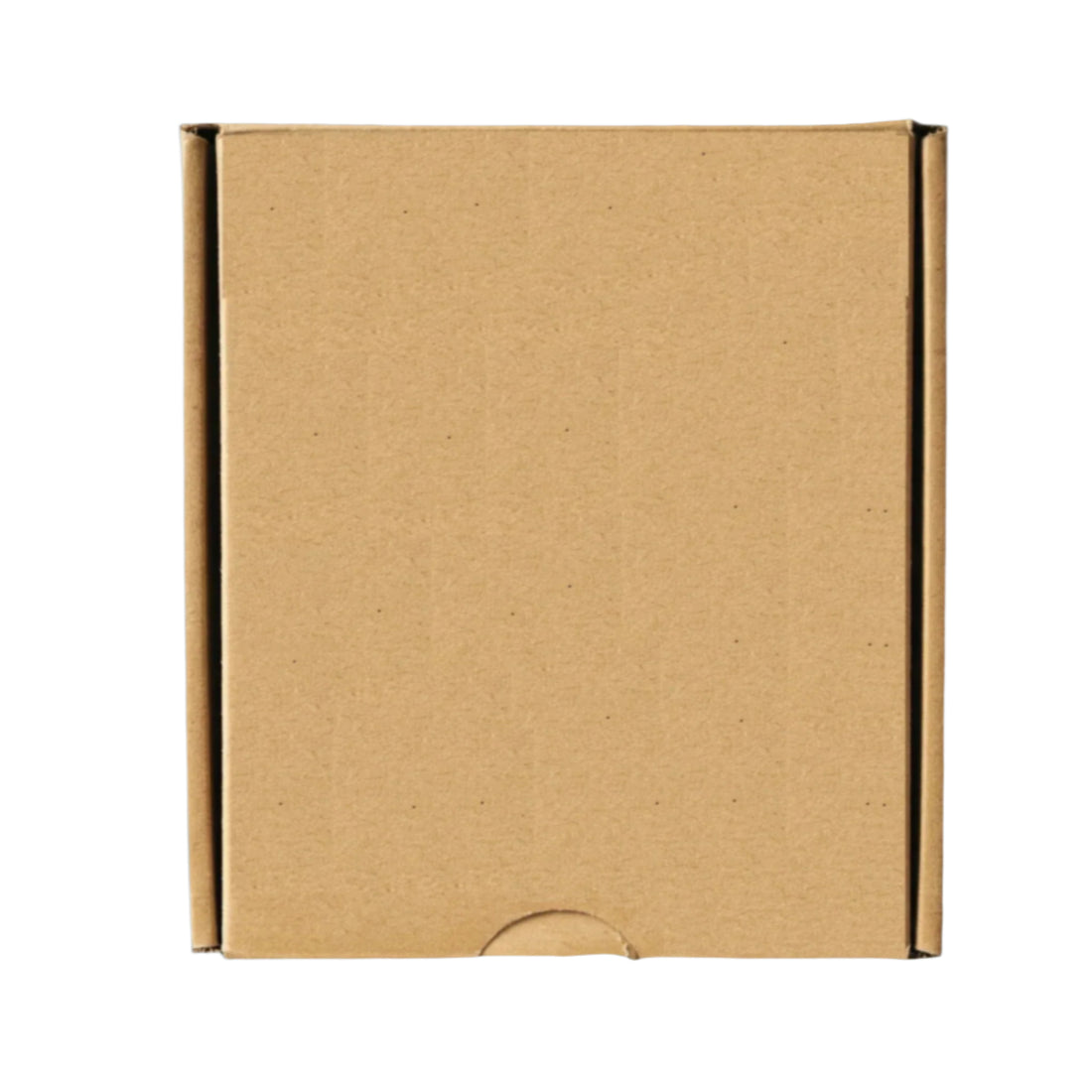 Brown cardboard box on a white background