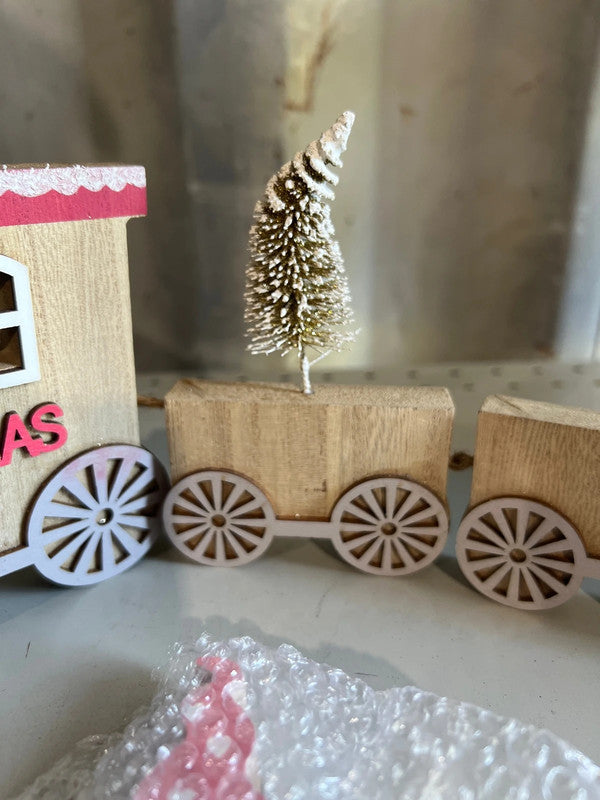 Wooden Christmas Table Train for Coffee Table, Shelf or Mantel
