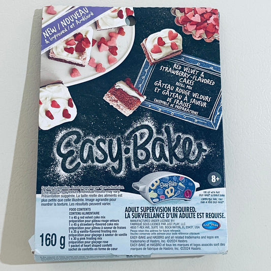 Easy-Bake Red Velvet & Strawberry-Flavored Cakes Refill Mix 5.6 oz 160g EXP 12/2027