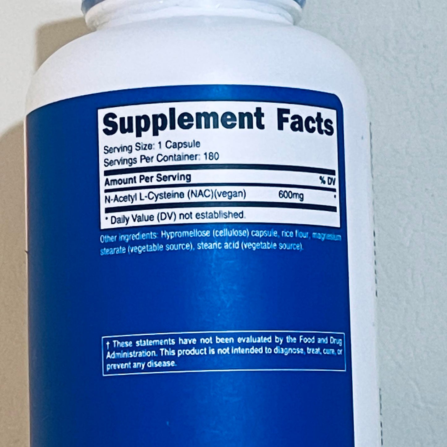 Nutricost NAC Vegan N-Acetyl L-Cysteine 600mg Dietary Supplement Capsules EXP 1/28