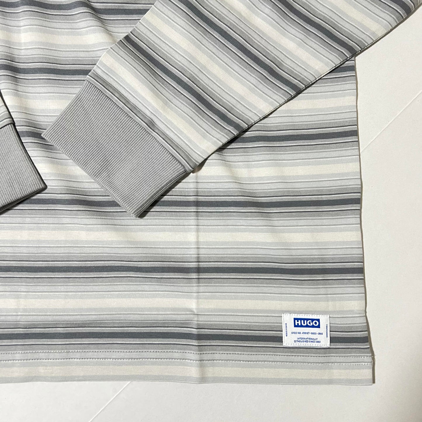 Men's Long-Sleeve Crewneck Striped T-Shirt