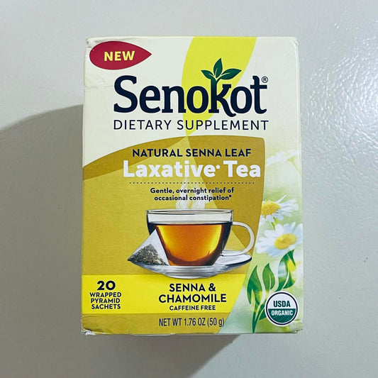 Senokot Natural Senna Leaf Laxative Tea with Chamomile, 20 Wrapped Pyramid Sachets, 1.76 oz BEST 4/2026