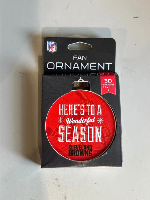Cleveland Browns YouTheFan 3D Logo Series Ornament, Team Colors