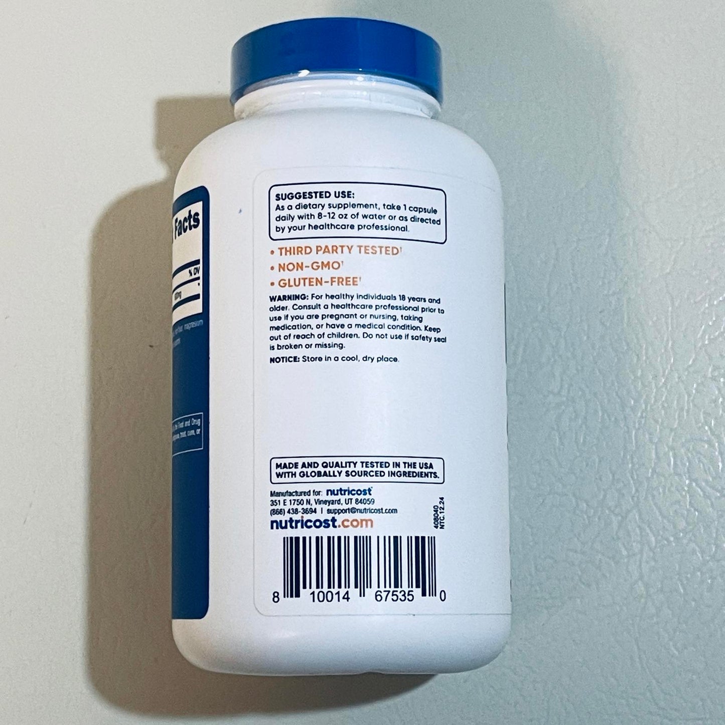 Nutricost NAC Vegan N-Acetyl L-Cysteine 600mg Dietary Supplement Capsules EXP 1/28