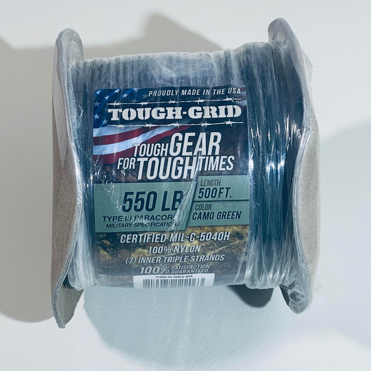 Tough-Grid 550 LB Paracord - 500 ft Camo Green