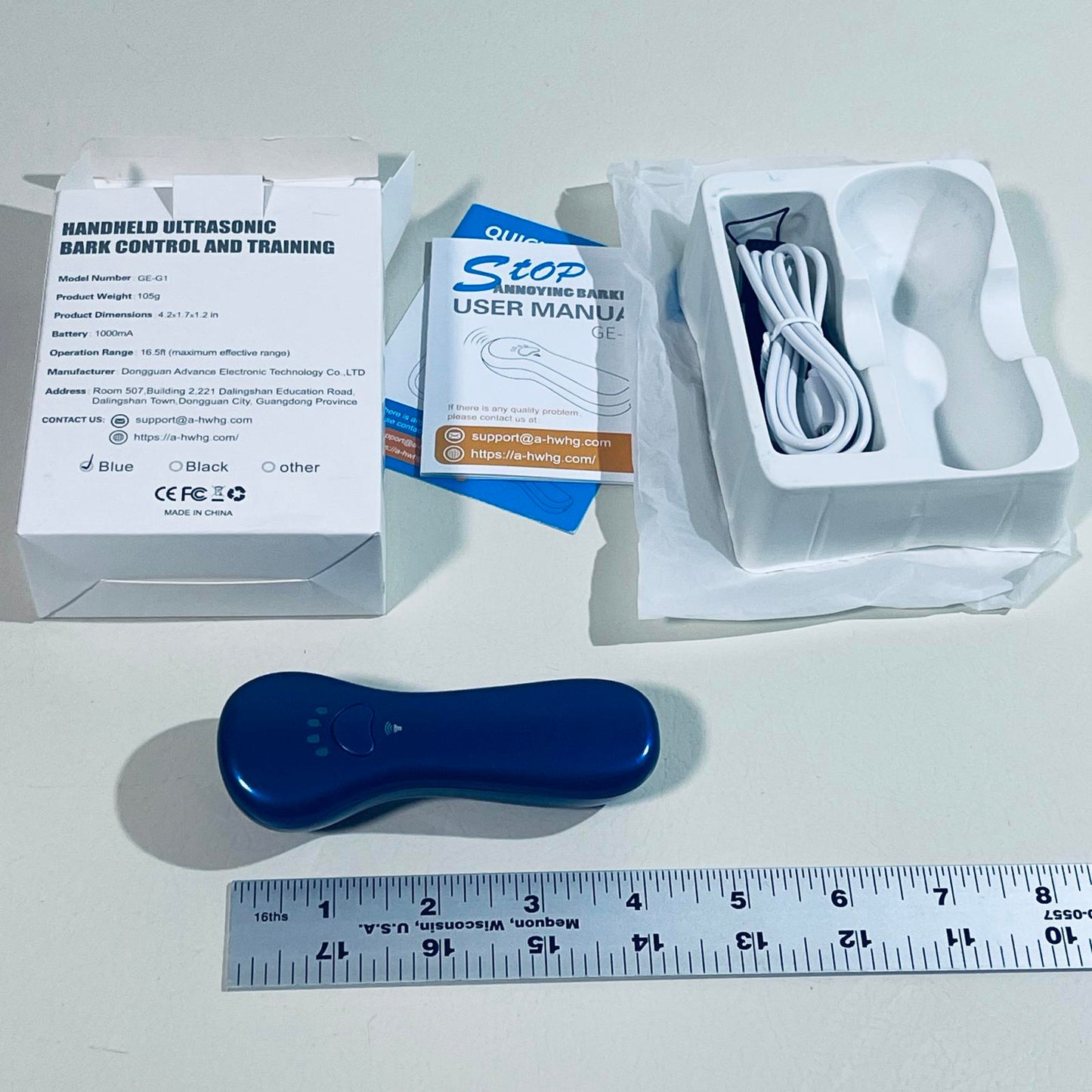Handheld Ultrasonic Bark Control and Training Device
