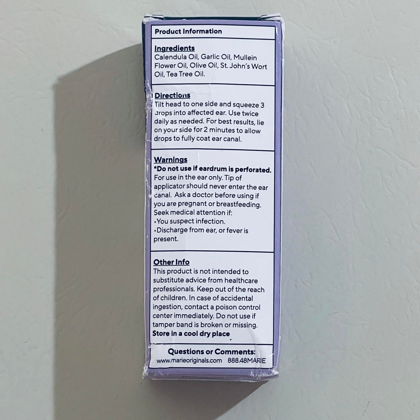 Marie Originals by Trulore Healthy Ears Bioactive Ear Oil 1 FL OZ (29 mL) EXP 1/2028