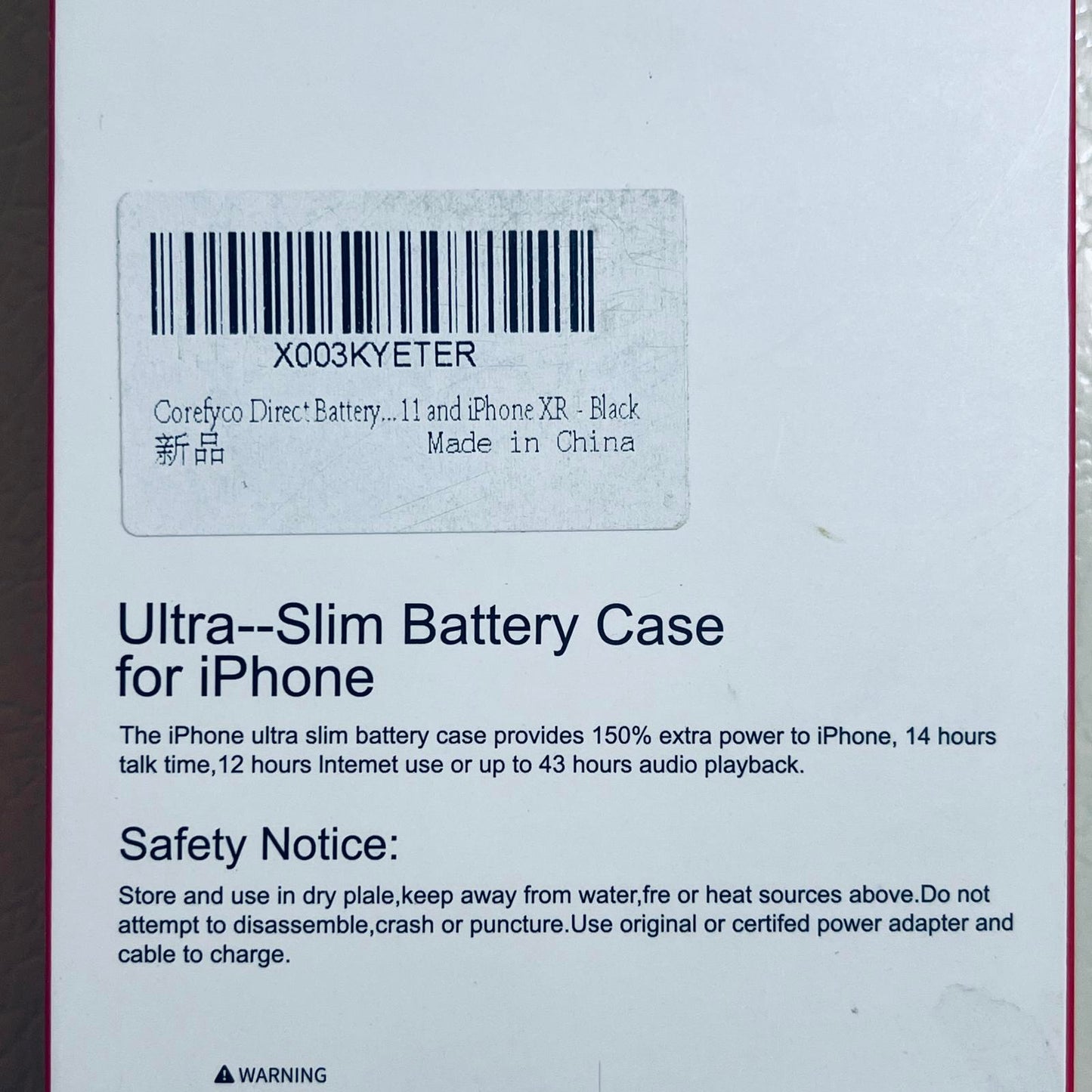 Ultra-Slim Battery Case for iPhone 11 and XR - High Capacity Power Bank