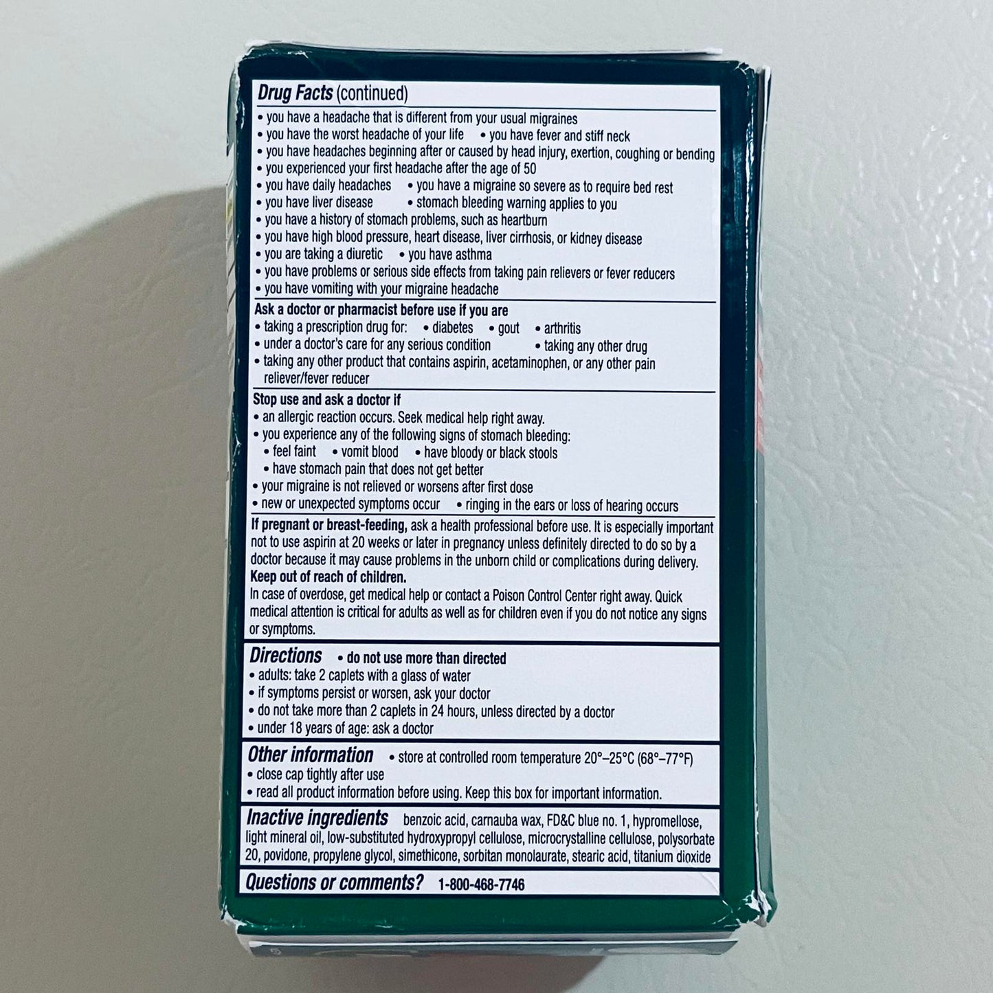 Excedrin Migraine Relief Pain Reliever Aid 200 Caplets EXP 6/2028