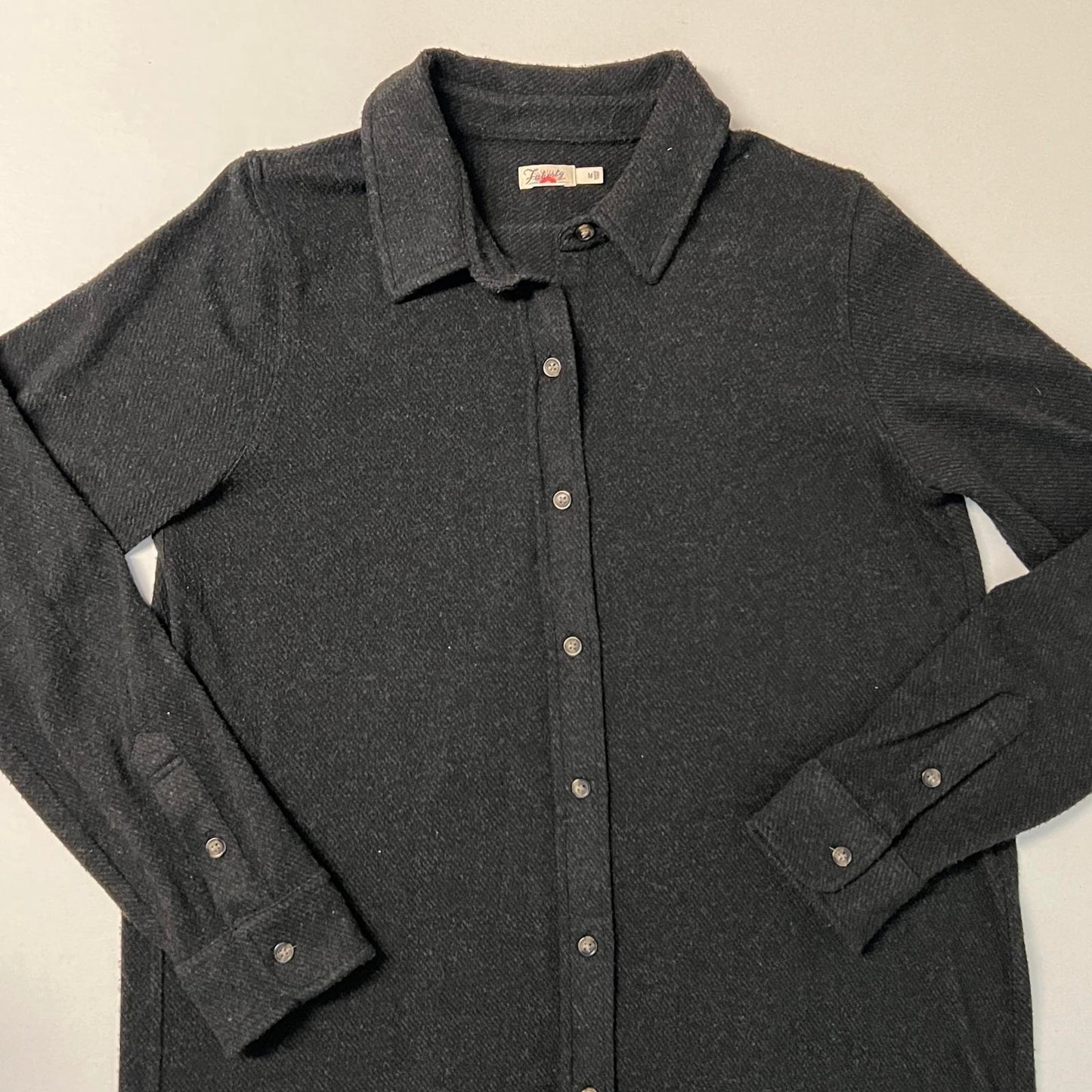 Faherty Women's Legend Long Sleeve Black Shirt Sweater Dress