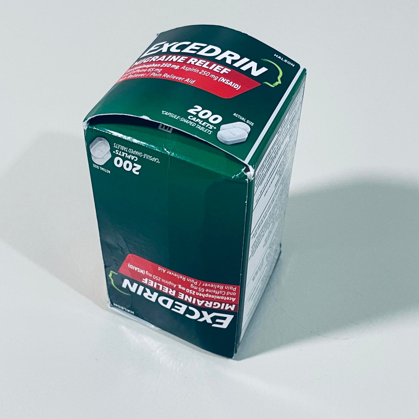 Excedrin Migraine Relief Pain Reliever Aid 200 Caplets EXP 6/2028