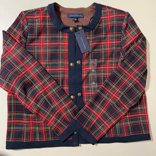 Tommy Hilfiger Women's Plaid Open-Front Jacket - XL
