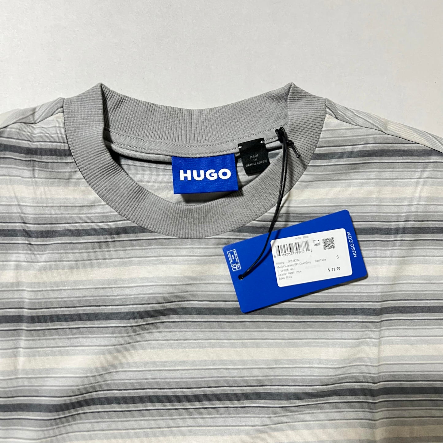 Men's Long-Sleeve Crewneck Striped T-Shirt