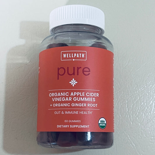 WellPath pure Organic Apple Cider Vinegar Gummies with Ginger
