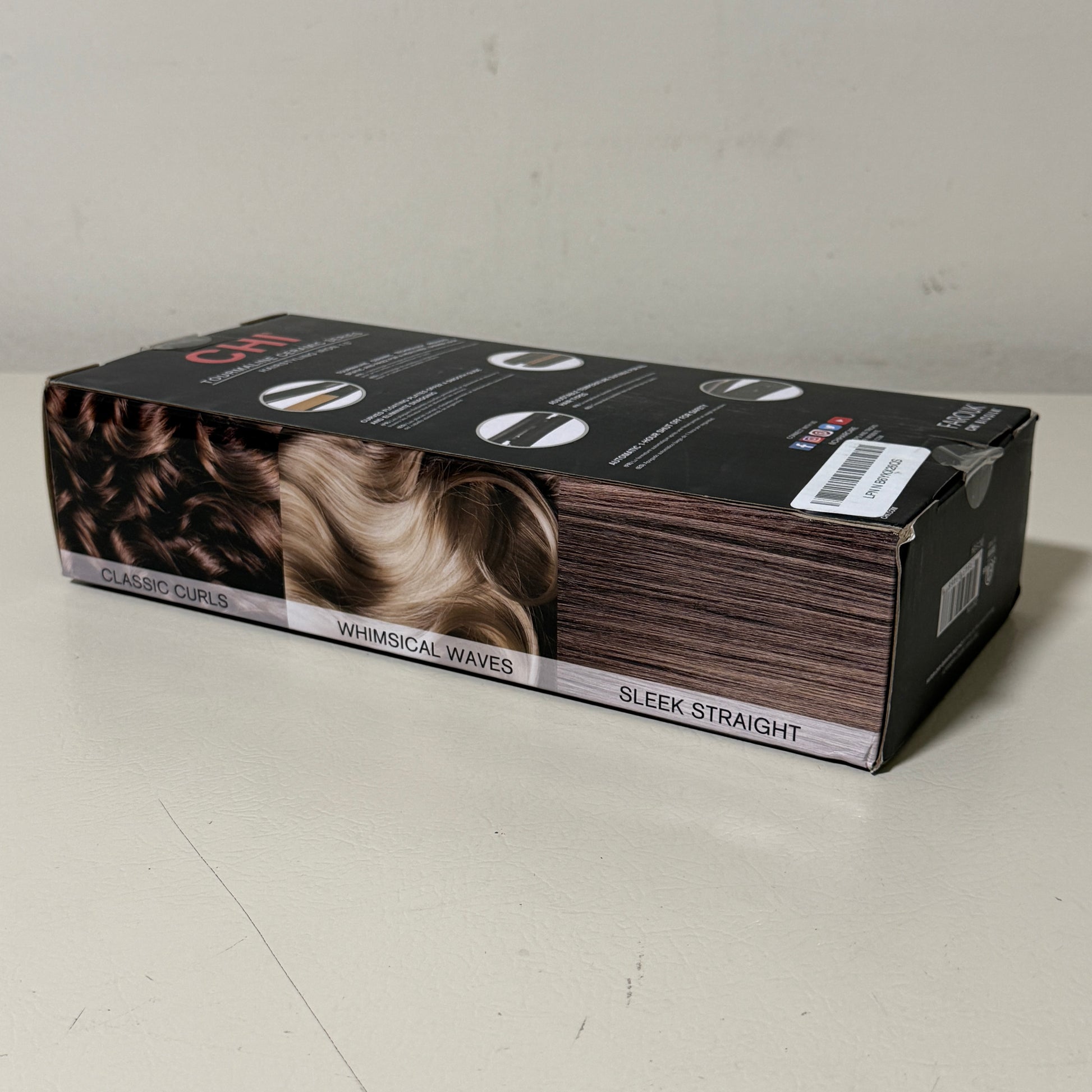 CHI Classic 1.5" Tourmaline Ceramic Flat Iron – Onyx Black – Model CA1174 – w/Thermal Mat
