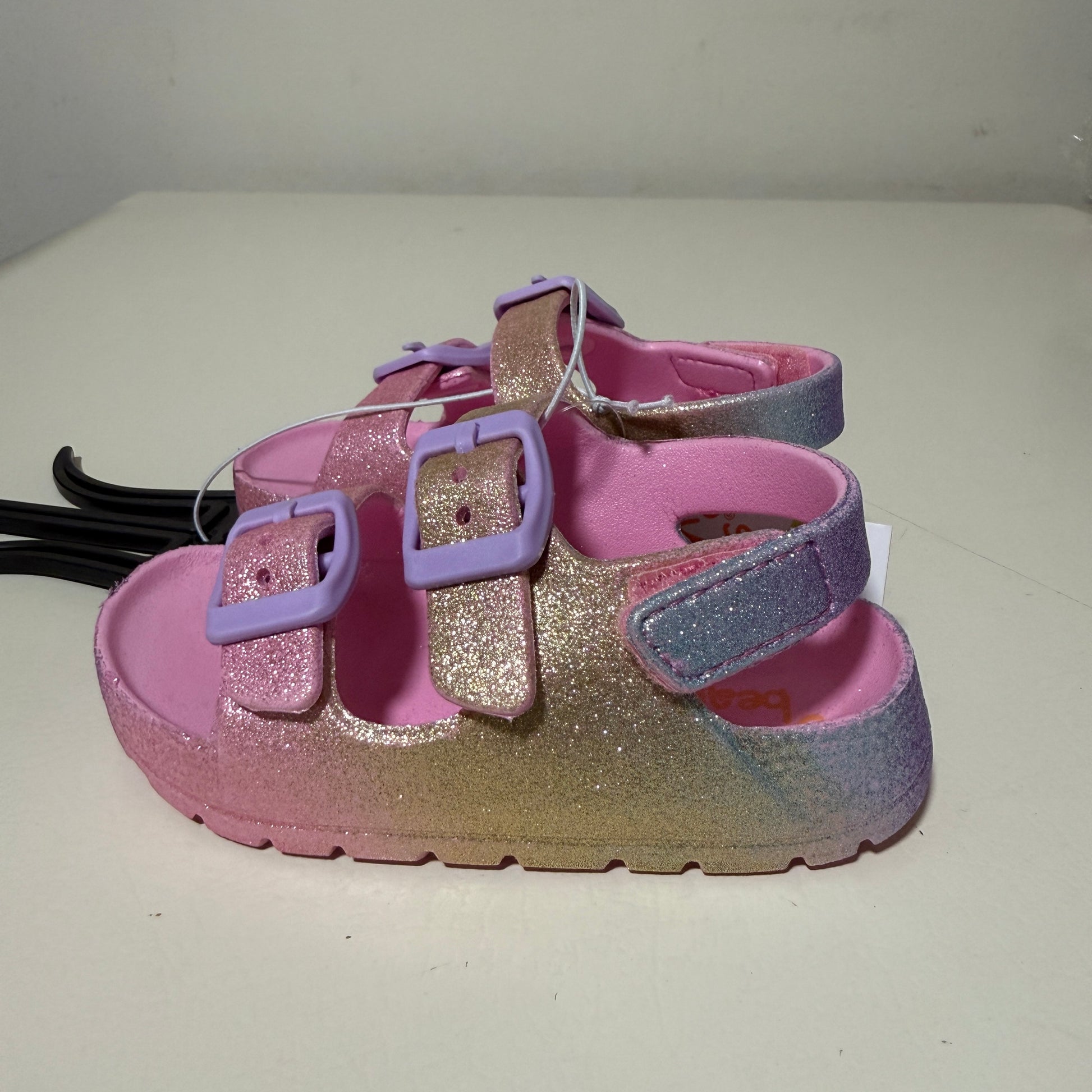 Jumping Beans Girls' Rainbow Glitter Sandals – Toddler Size 5T – NWT