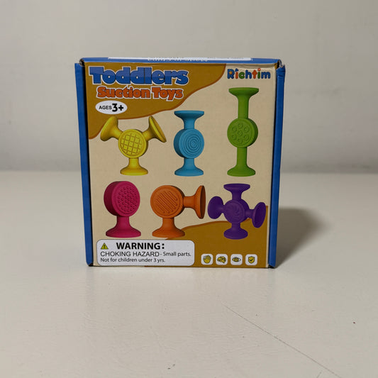 Toddler Suction Cup Toy Set – 6 Pieces – Colorful Bath & Window Toys – Ages 3+