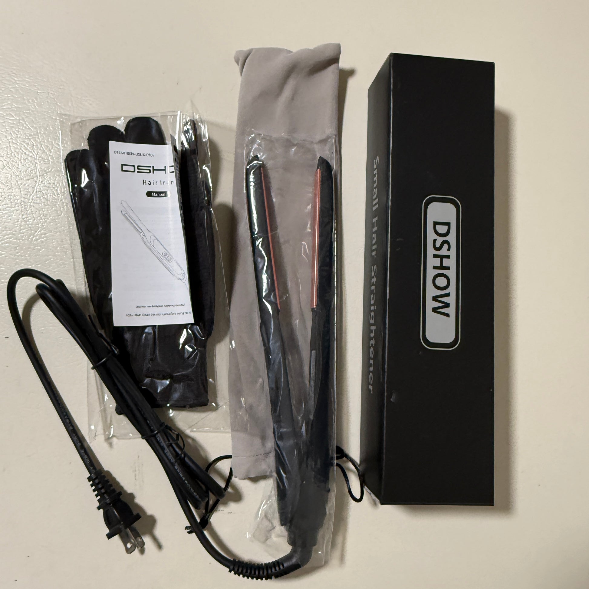 Pencil Mini Flat Iron for Short Hair & Bangs – 250-450°F Adjustable – Dual Voltage – Open Box
