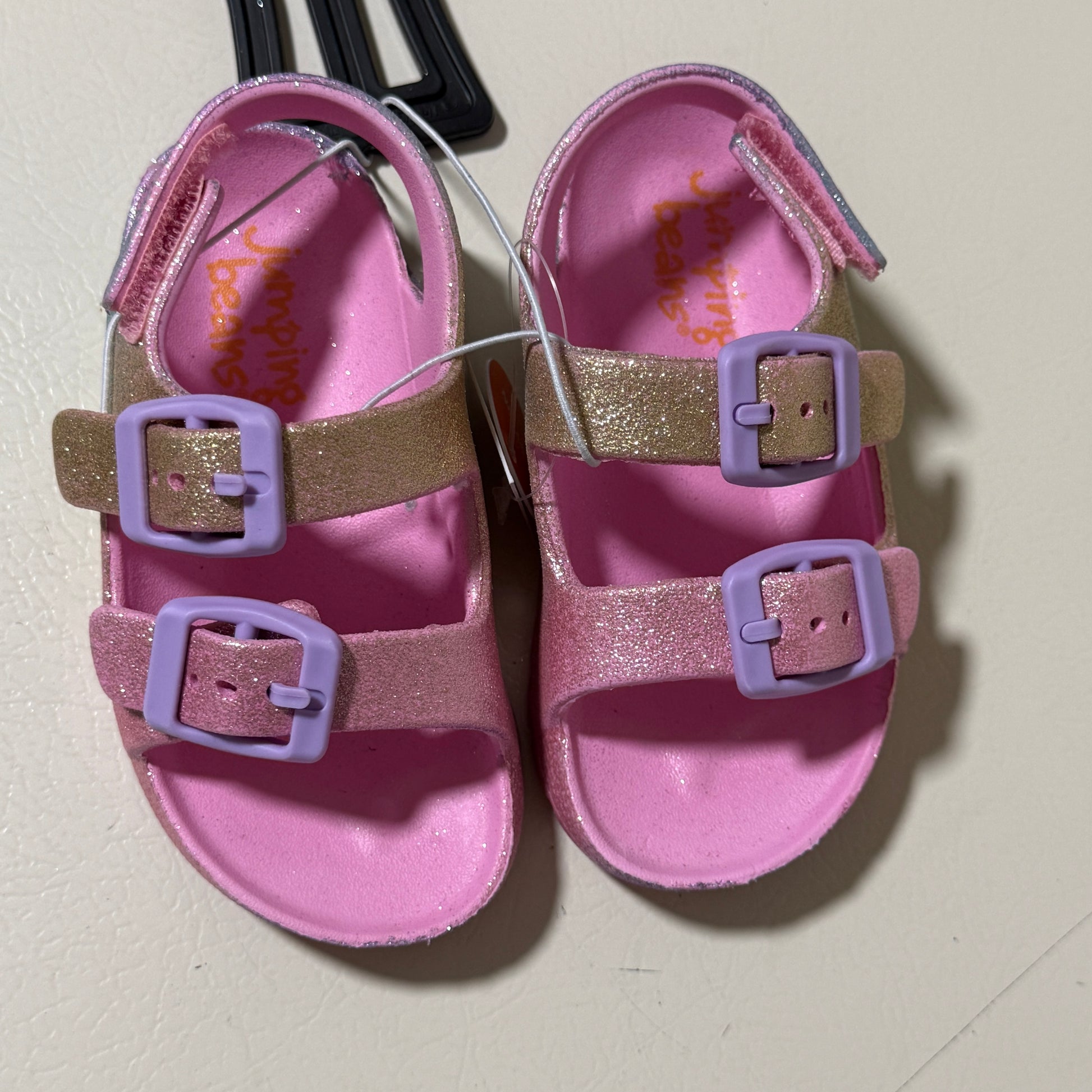Jumping Beans Girls' Rainbow Glitter Sandals – Toddler Size 5T – NWT