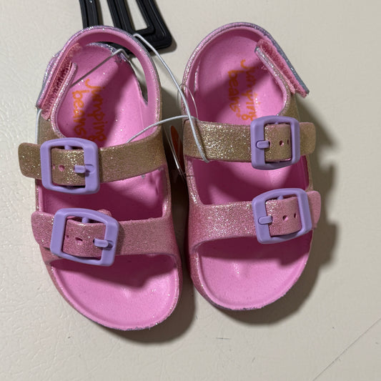 Jumping Beans Girls' Rainbow Glitter Sandals – Toddler Size 5T – NWT