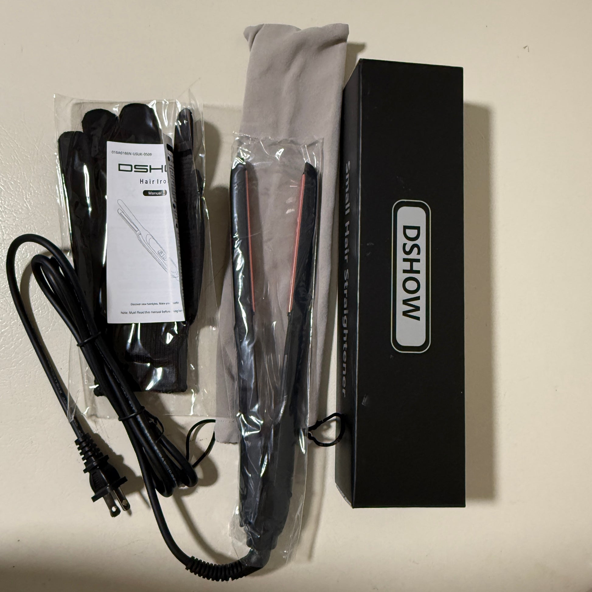 Pencil Mini Flat Iron for Short Hair & Bangs – 250-450°F Adjustable – Dual Voltage – Open Box