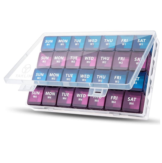YAKLIM XL Monthly Pill Organizer - 28 Compartments, 4 Week - view 1 of 7