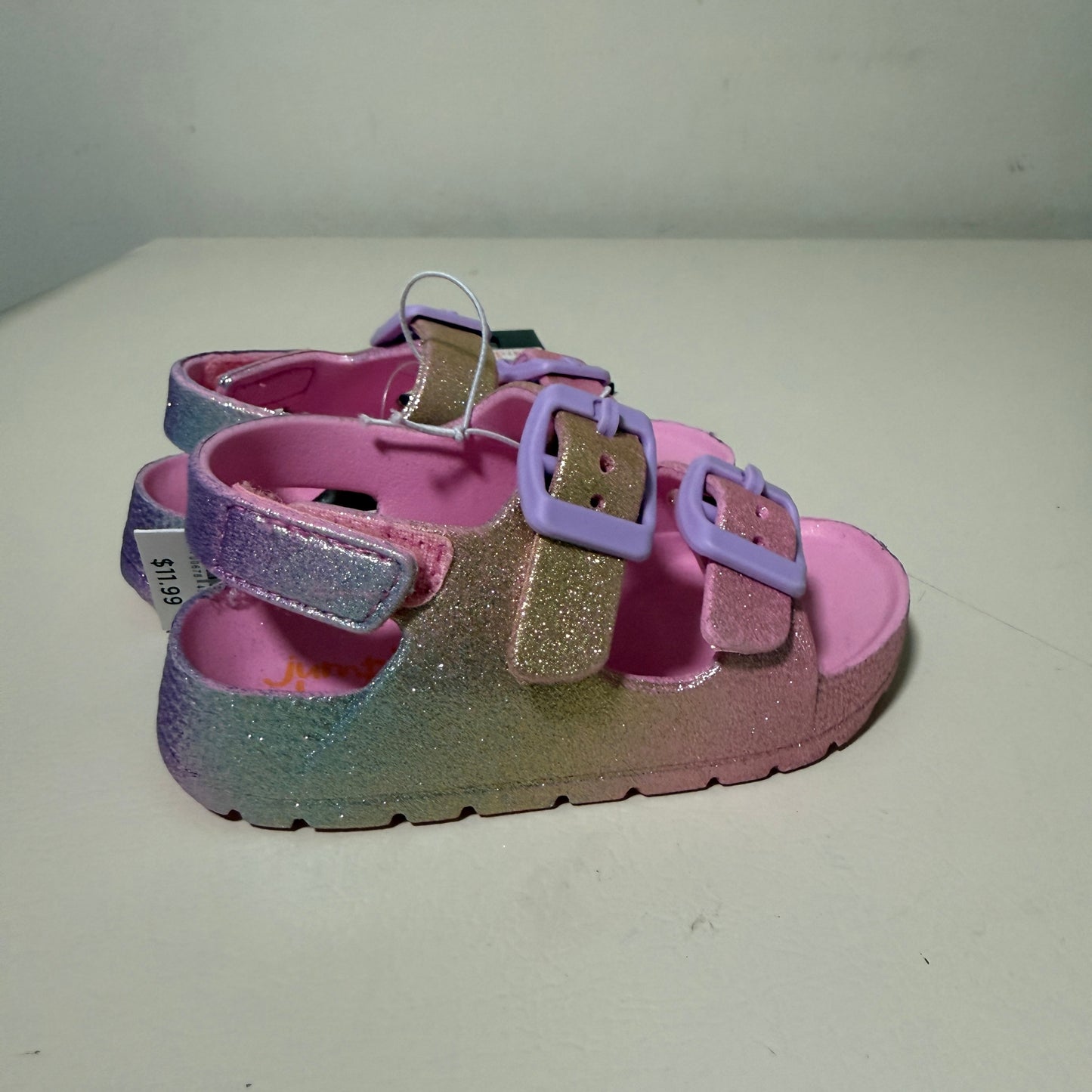 Jumping Beans Girls' Rainbow Glitter Sandals – Toddler Size 5T – NWT