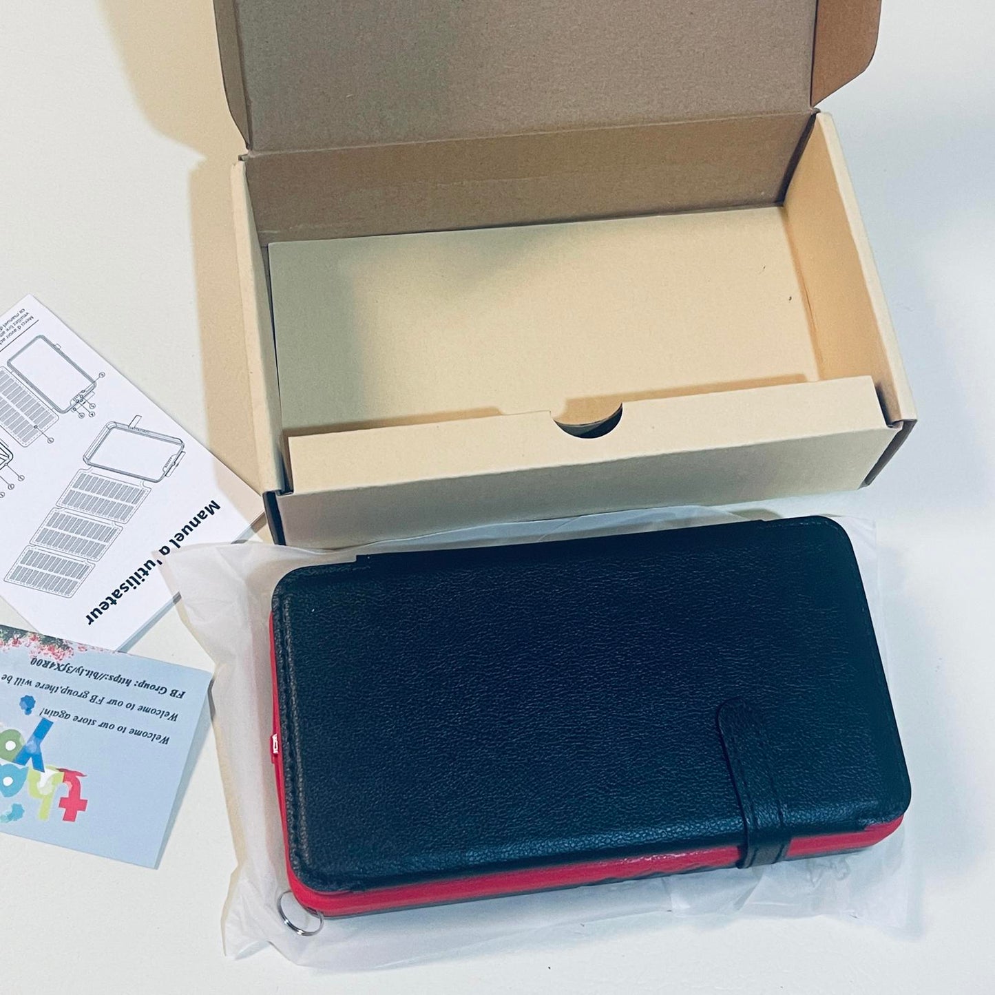 Solar Phone Charger - Red and Black