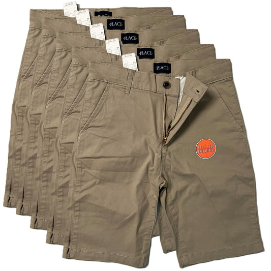 The Children's Place Bundle of 5 Boys' Khaki Chino Shorts - Size 10
