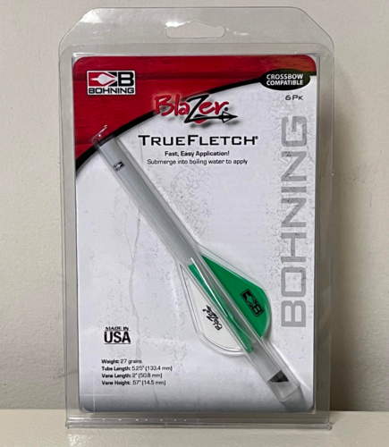 Bohning Blazer Quickfletch (6-Pack), Neon Green,White