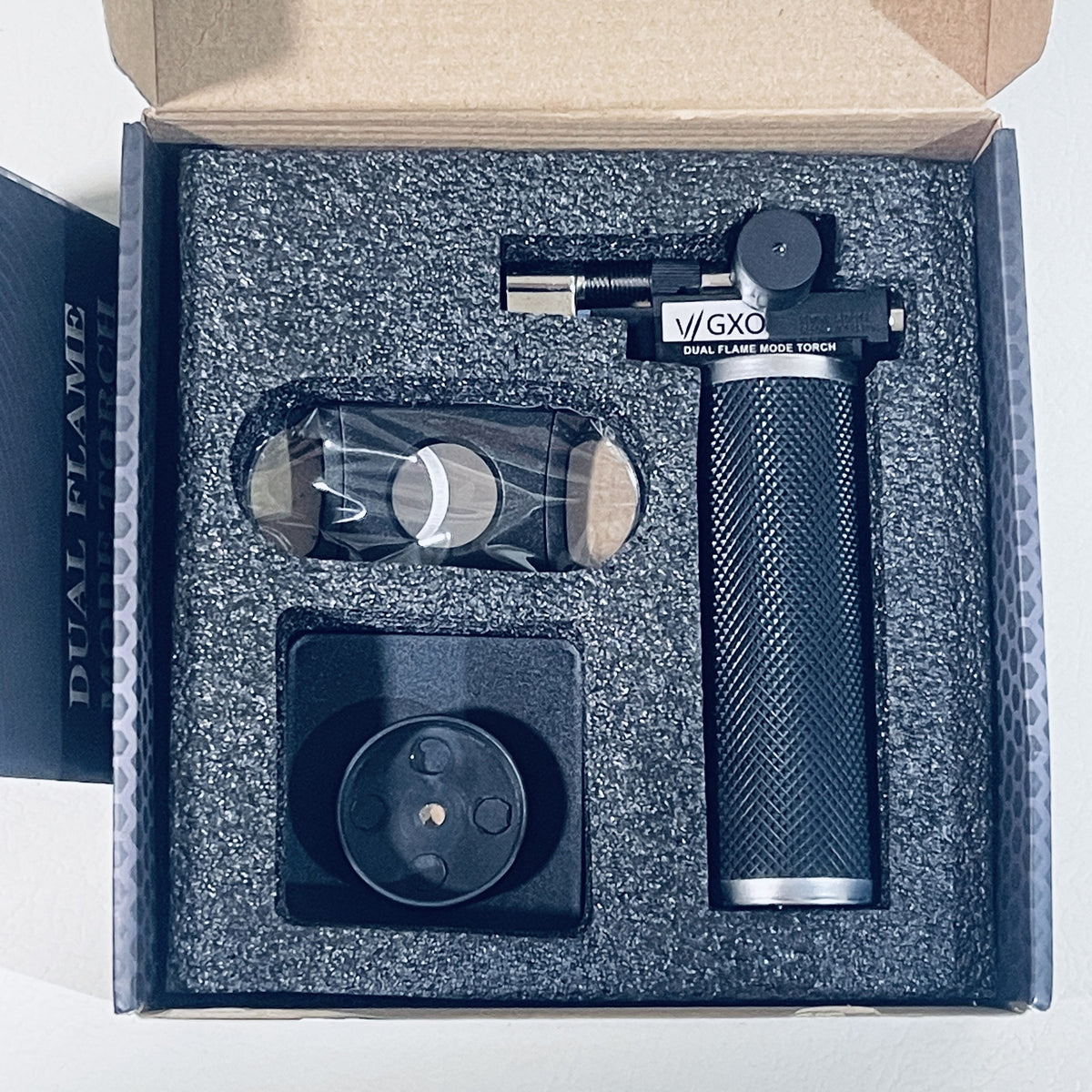 GXO-2077 Dual Flame Butane Torch Lighter with Cigar Cutter - view 1 of 17