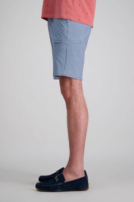 Haggar Active Series performance utility short, side view showing the utility pocket