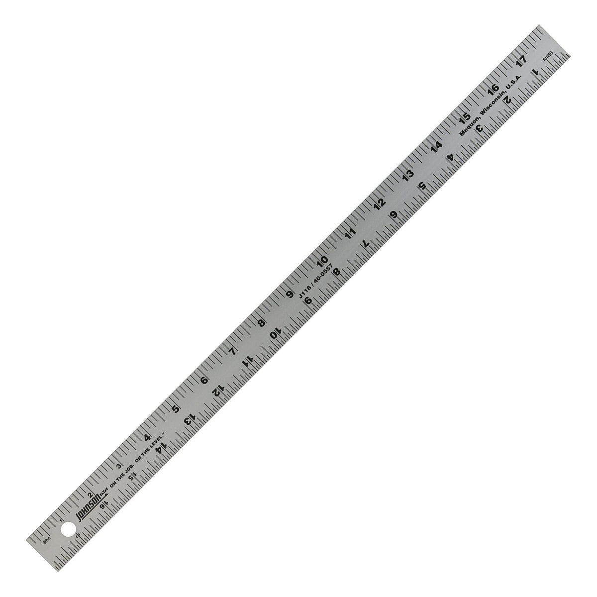 Johnson Level & Tool J118 Aluminum Rule, 18 in, Silver, 1 Rule - view 1 of 1