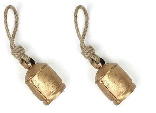 Set of 2 - 4" Vintage Cow Bell Country Style Rustic Bell Wall Hanging