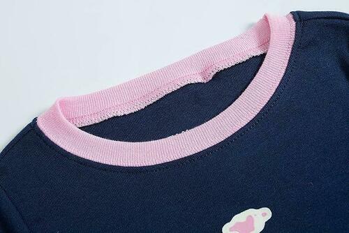 Family Feeling Little Girls 2 Piece Pajamas Set Skeleton/Glow-in-the-dark Size 2T