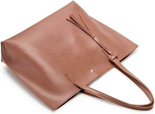 Nodykka Womens Tote Bags Satchel Handbags PU Faux Leather Shoulder Purse Brown