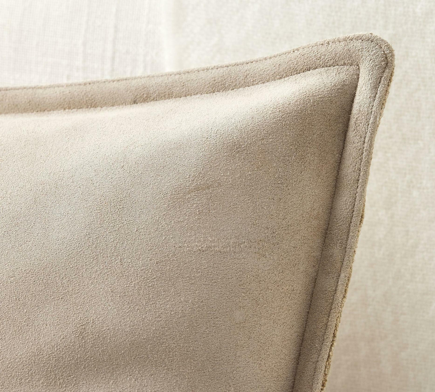 Pottery Barn 1 Pieced Suede Pillow cover & 1 Down Feather Pillow Insert 20"x20"