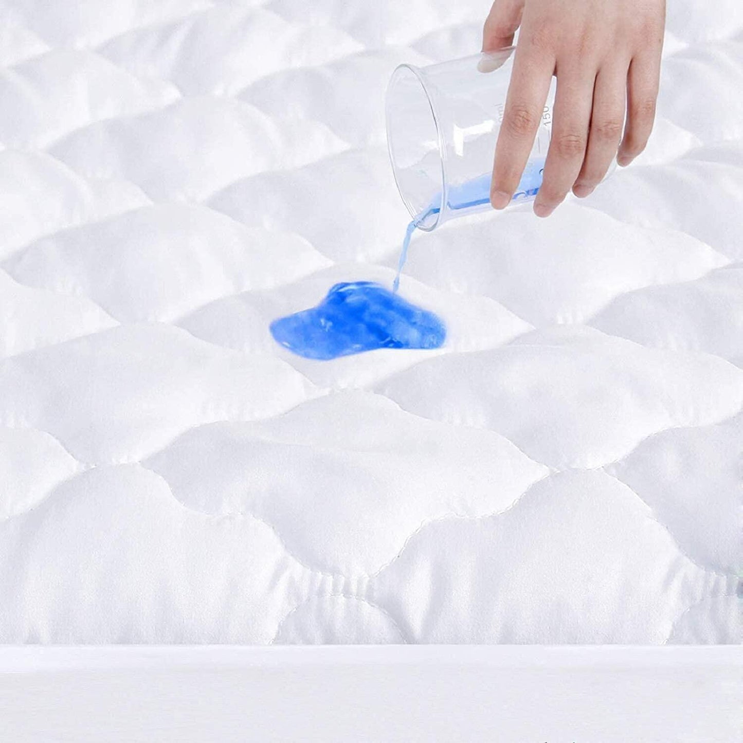 2 Pack Crib Mattress Protector Sheets Fitted Waterproof Quilted, White, 52"x 28"