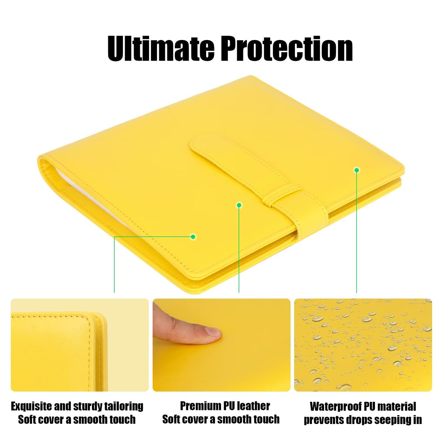 256 Pockets Photo Album for Fujifilm Instax Mini Camera,for Polaroid 2x3" Yellow