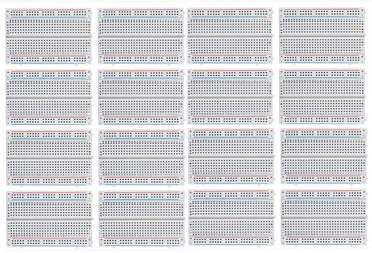16Pcs Breadboard 400 Tie Point Solderless Prototype PCB Protoboard for Arduino