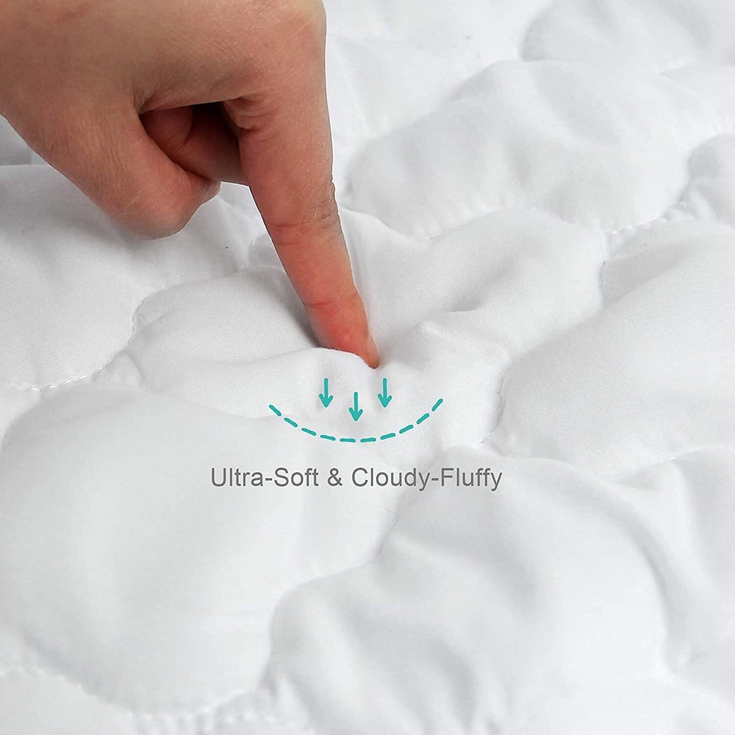 2 Pack Crib Mattress Protector Sheets Fitted Waterproof Quilted, White, 52"x 28"