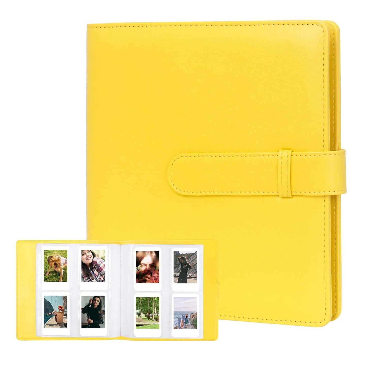 256 Pockets Photo Album for Fujifilm Instax Mini Camera,for Polaroid 2x3" Yellow