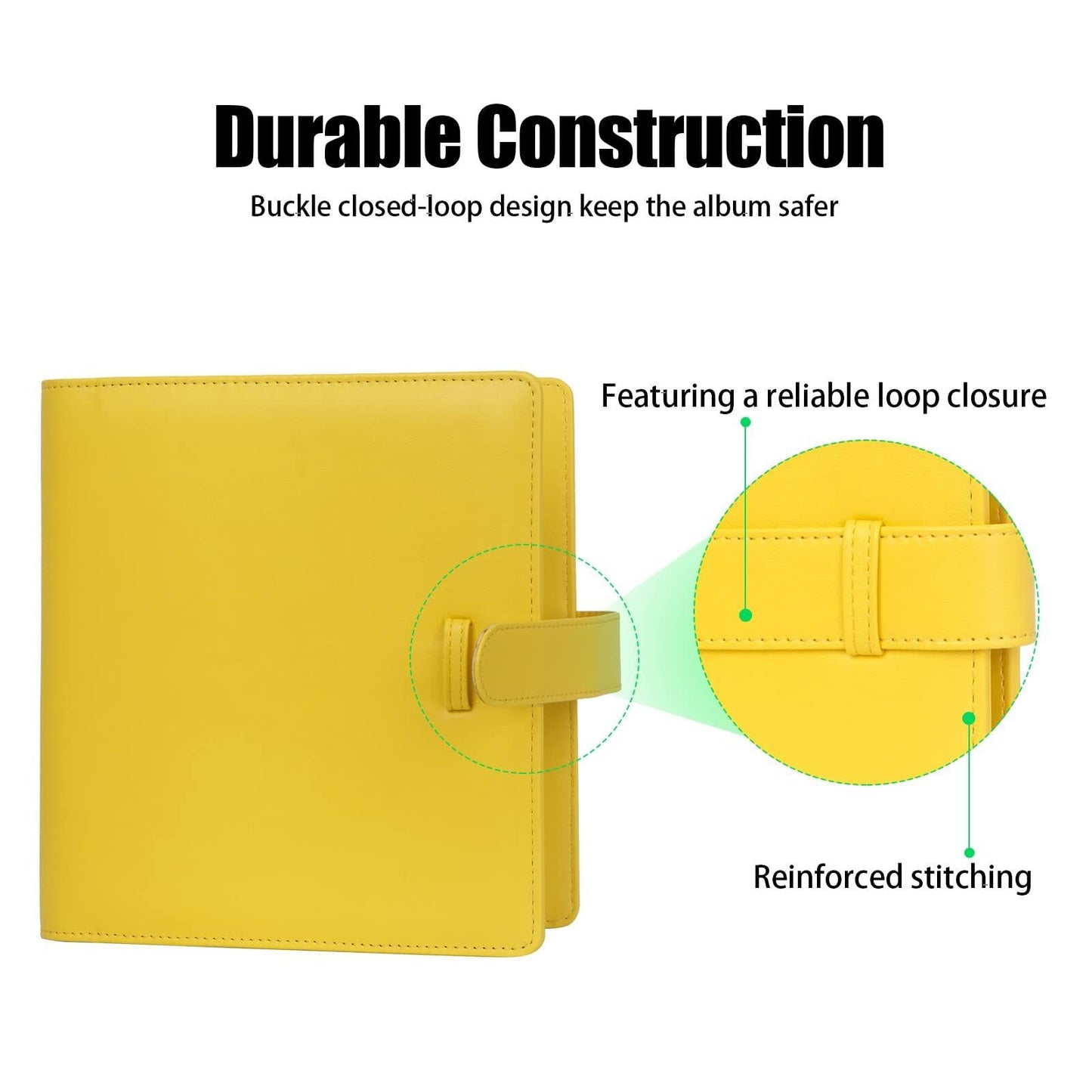 256 Pockets Photo Album for Fujifilm Instax Mini Camera,for Polaroid 2x3" Yellow