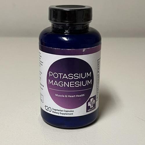 MD. Life Magnesium Potassium Supplement - 120 Capsules - High Absorption EXP 10/2025