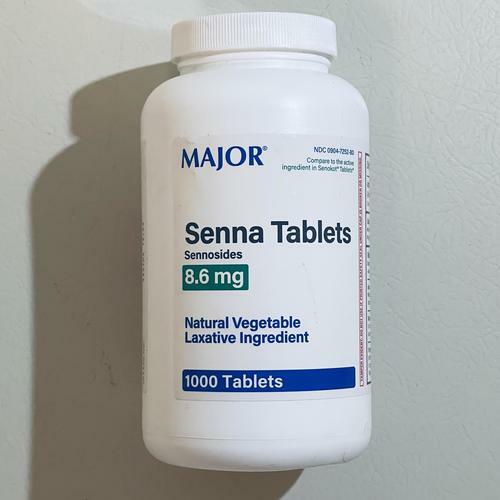 MAJOR Senna Tablets 8.6 mg Natural Vegetable Laxative Ingredient 1000 Tablets 12/2025