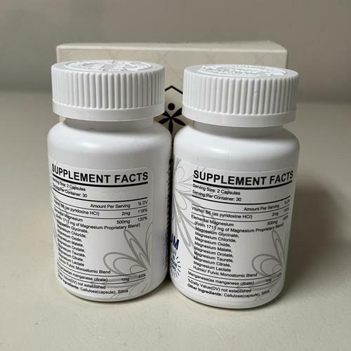 Magnesium Complex Supplement 8 Forms, 500mg Pack of 2, Total 120 Vegan Capsules