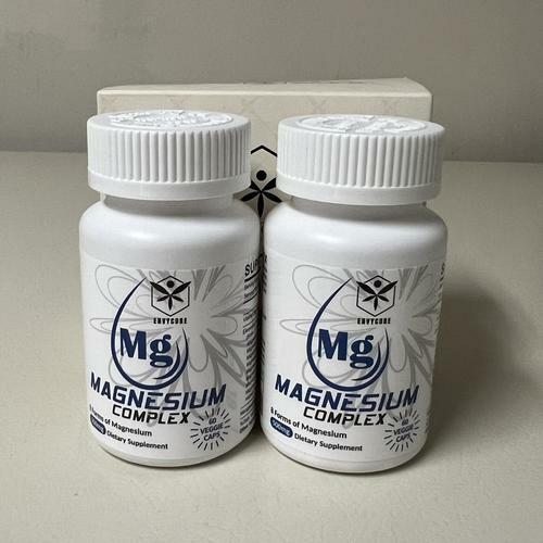 Magnesium Complex Supplement 8 Forms, 500mg Pack of 2, Total 120 Vegan Capsules